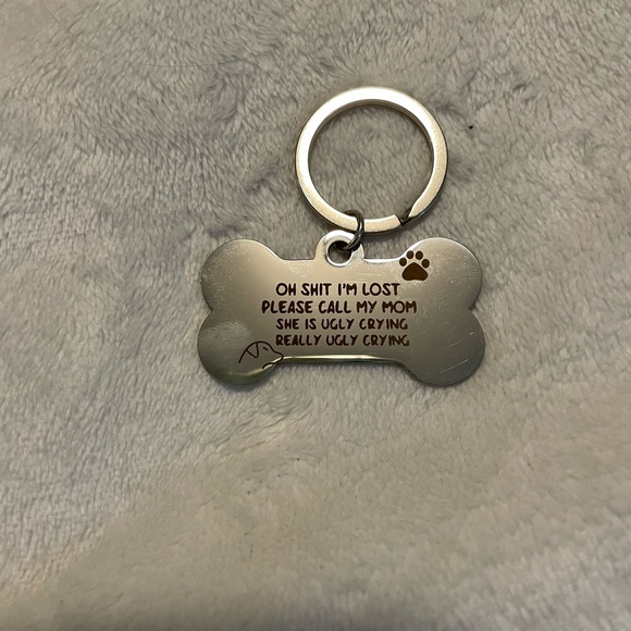 Humorous Silver Dog Bone ID Tag - Picture 6 of 6
